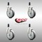 Service Caster 5 Inch 316SS Thermoplastic Rubber Swivel 1-3/8 Inch Expanding Stem Caster Set SCC-SS316EX20S514-TPRB-138-4 - alternate 3